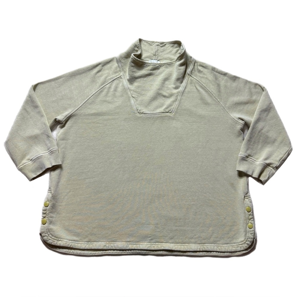 WRAP Funnel Neck Sweatshirt Pastel Pistachio Green Top 12 XL Hemp